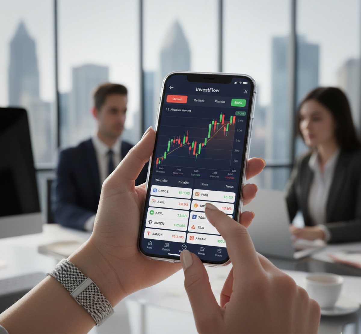 Finance Manager iOS app screenshots built with Core Data