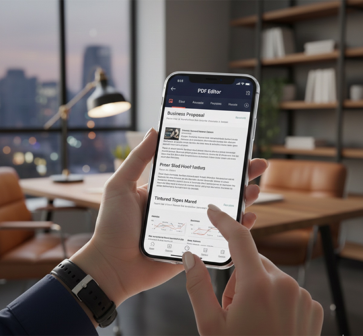 PDF Maker and Editor iOS app screenshots built with PDFKit