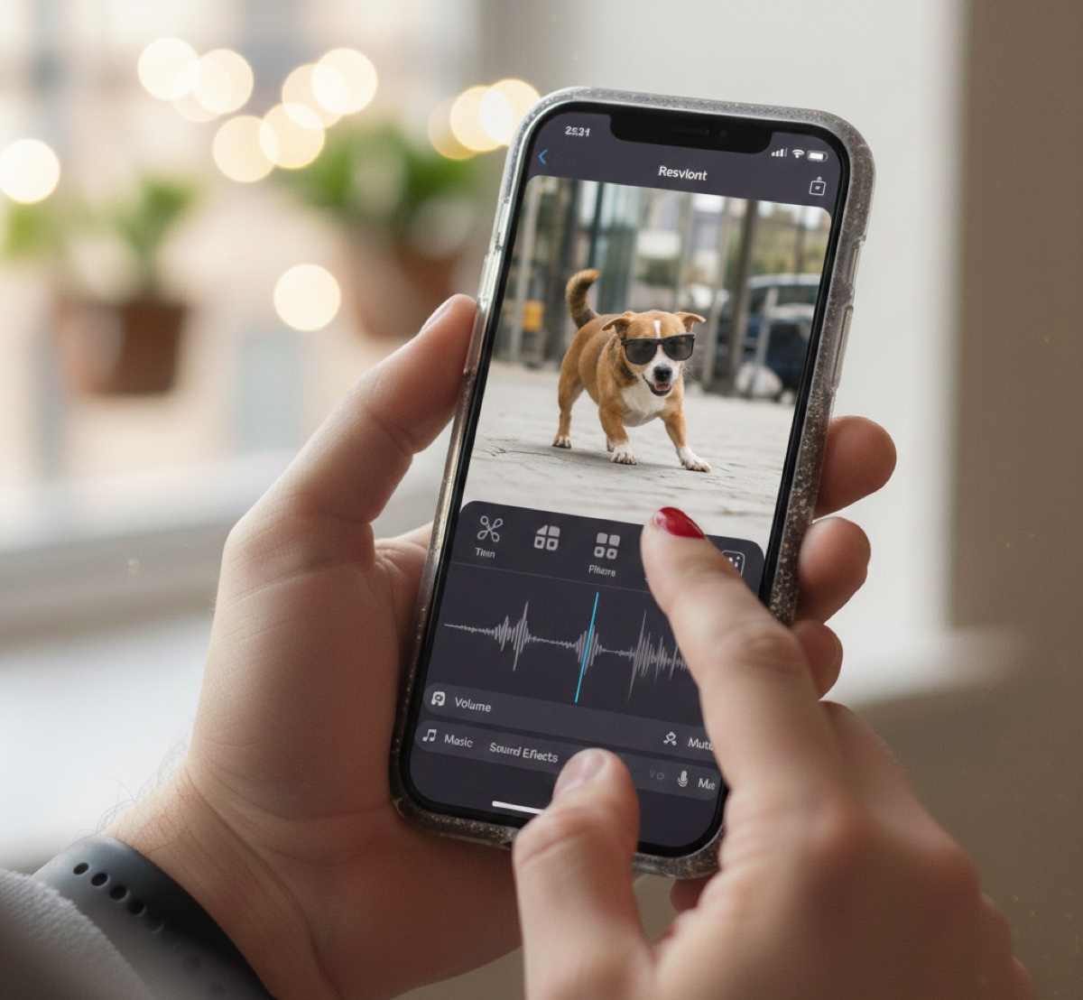 Video Editor iOS app screenshots built with AVFoundation